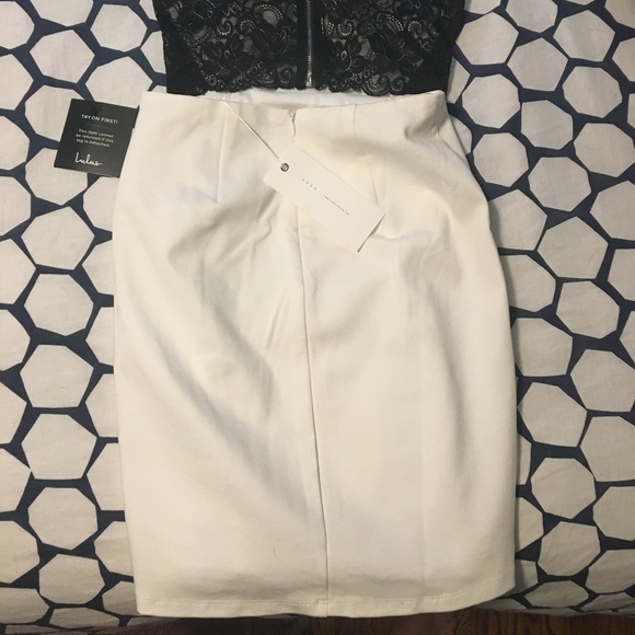 Lulu's Backless Lace Cocktail Dress - Picture 2 of 3